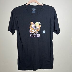 Vans Black Short‎ Sleeve Butterfly Graphic Tee | Small